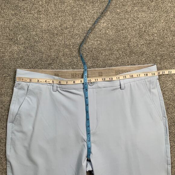 Hreski Pants Mens 38 Baby Blue Moisture Wicking Performance Chino Golf 27 Inseam - Picture 6 of 13
